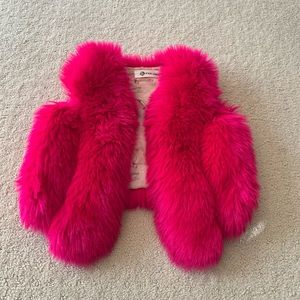 COPY - Fancy Barbie pink color fur vest. Very fluffy